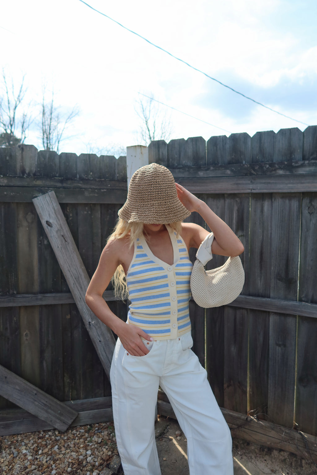 Calla Striped Halter Knit
