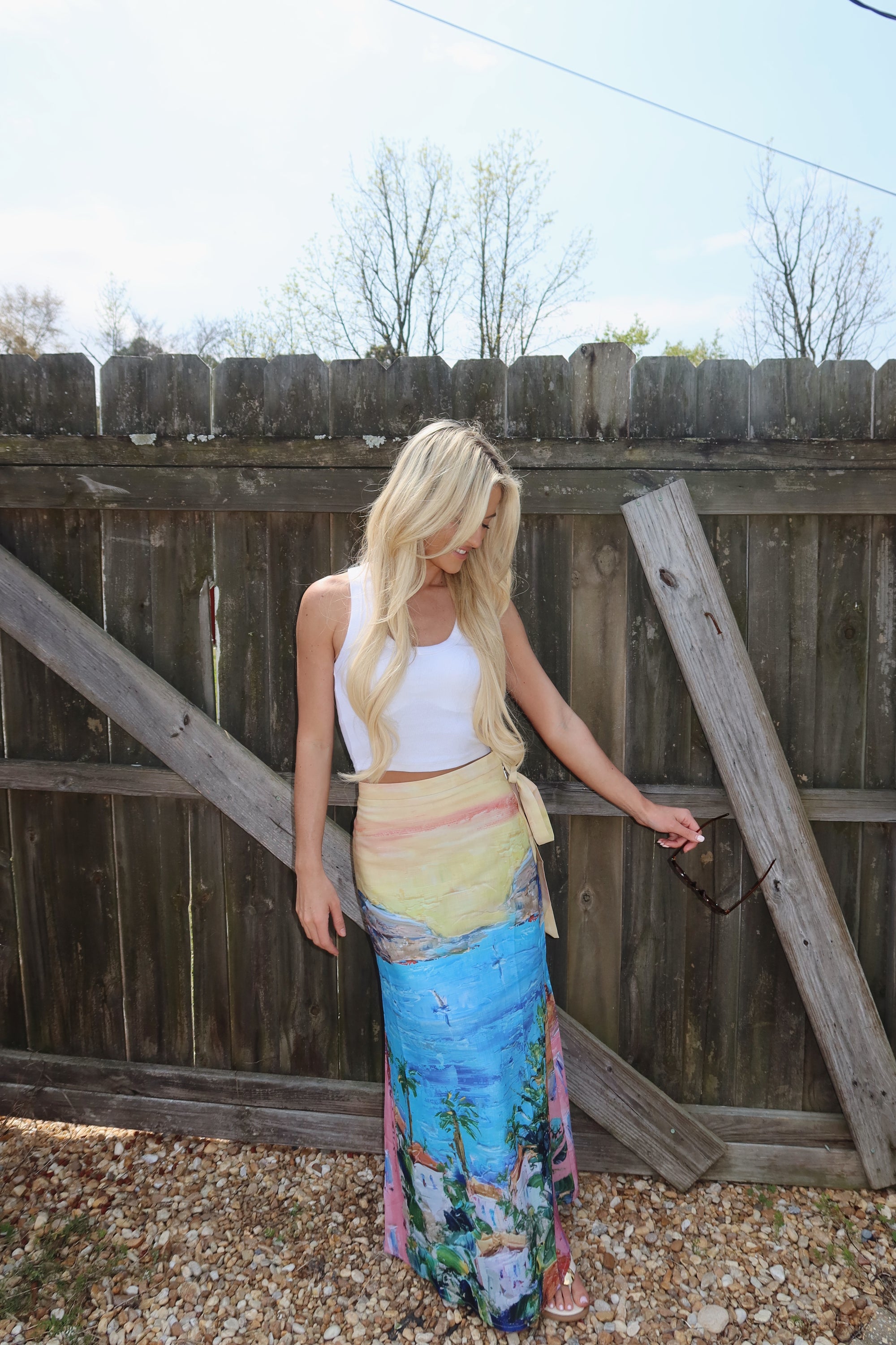 The Coastal Canvas Maxi Skirt