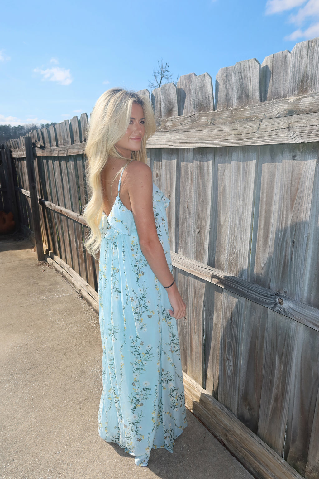 Celestine Ruffle Floral Maxi Dress