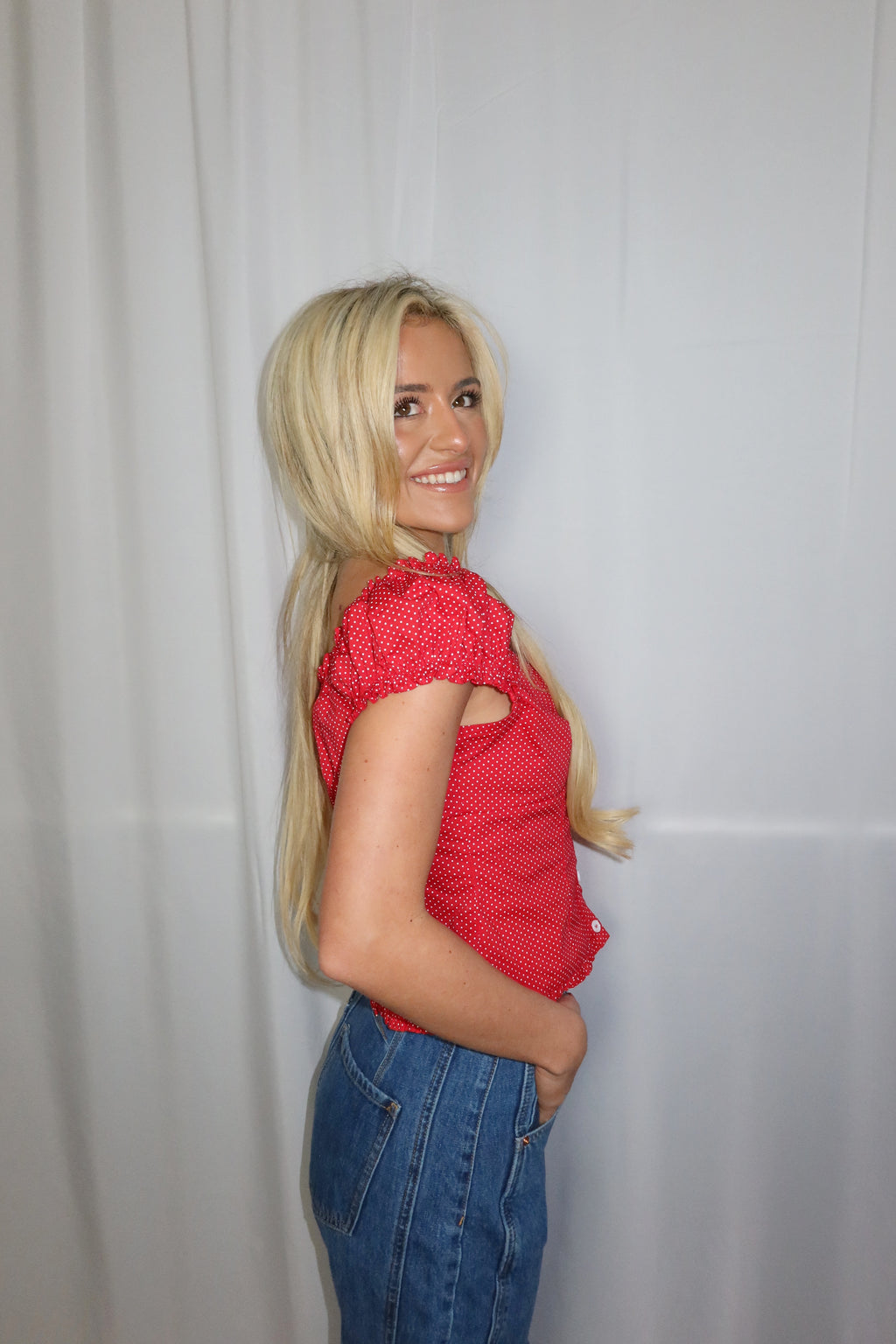Sweetheart Button Down Top