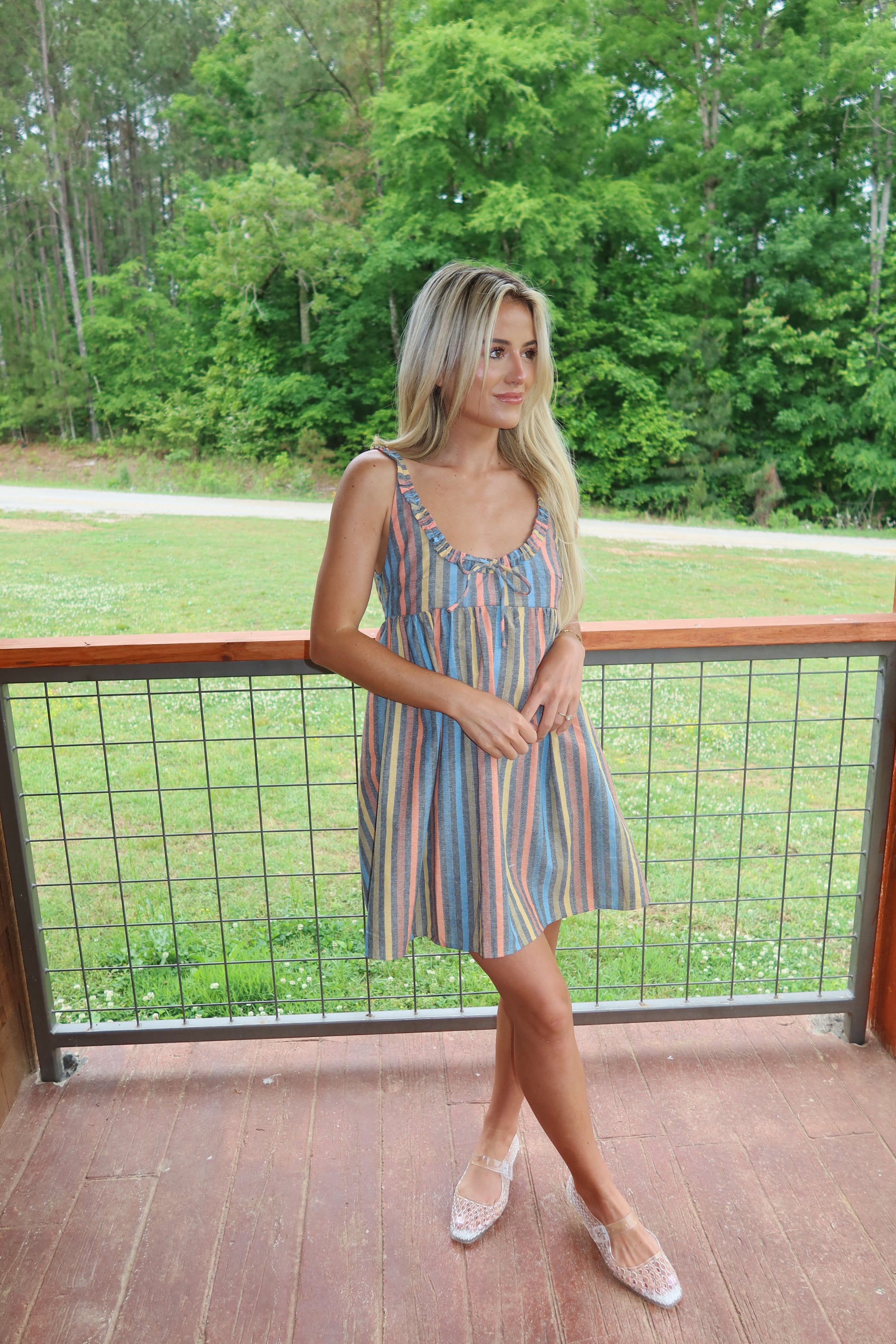 Skye Stripe Babydoll Dress