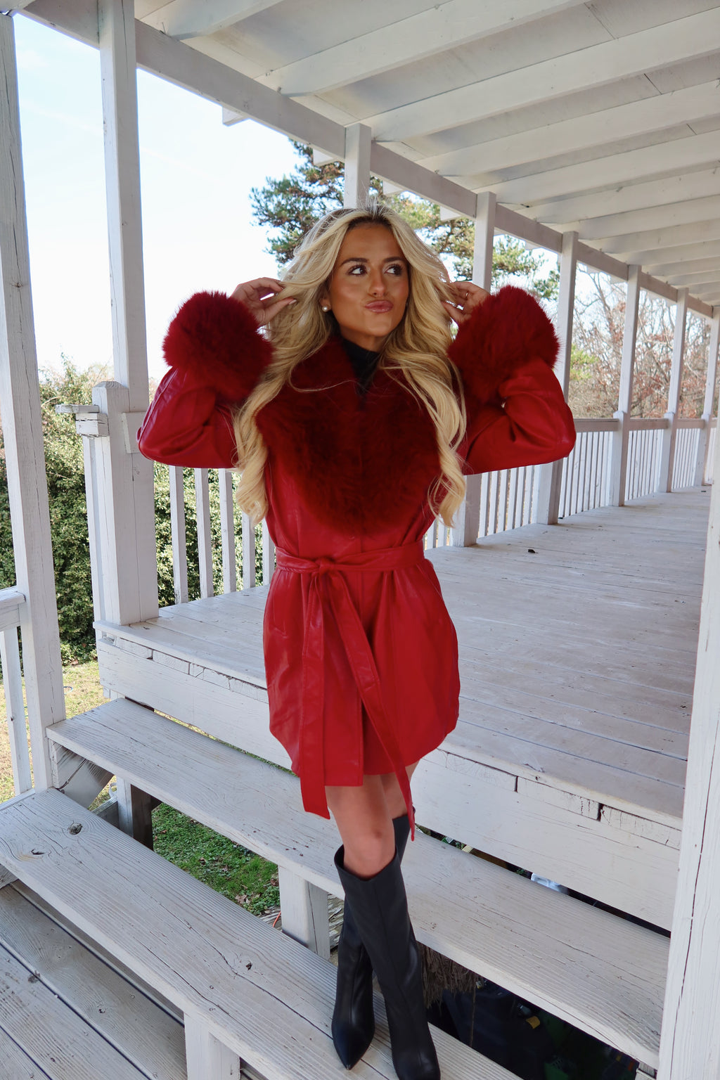 Stacy Fur Trim Jacket