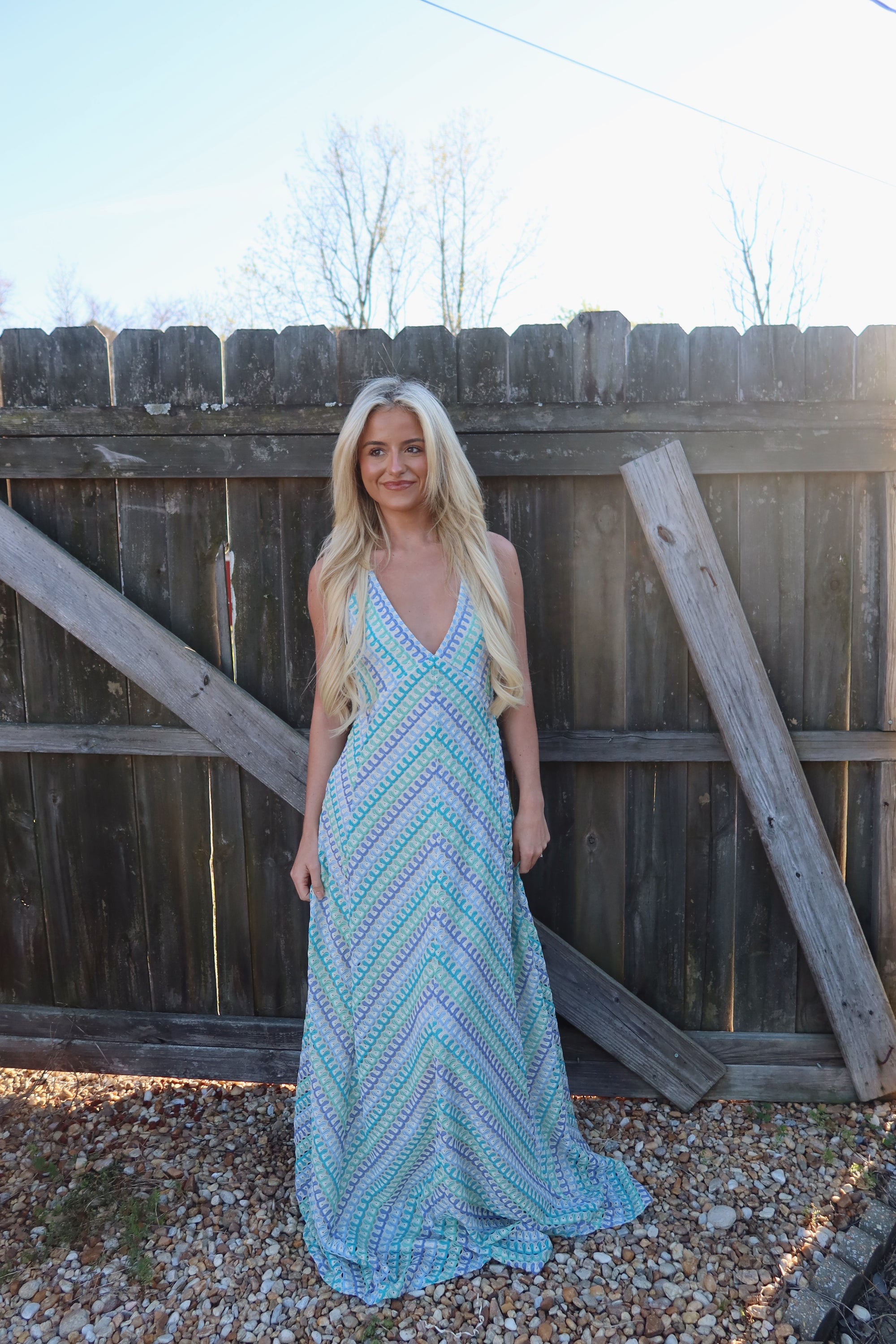 The Santorini Nights Maxi Dress