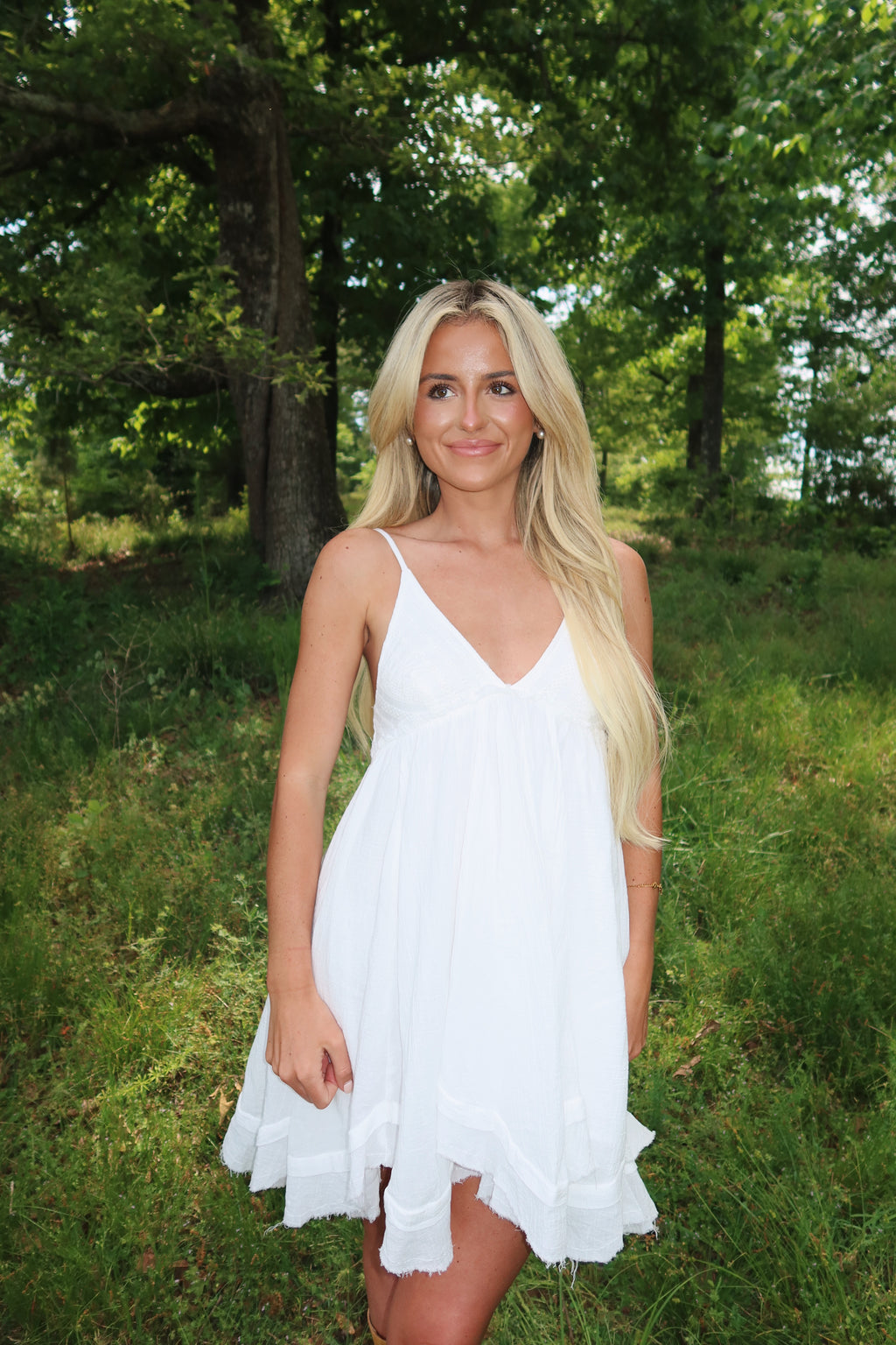 Lumi Embroidered Baby Doll Dress