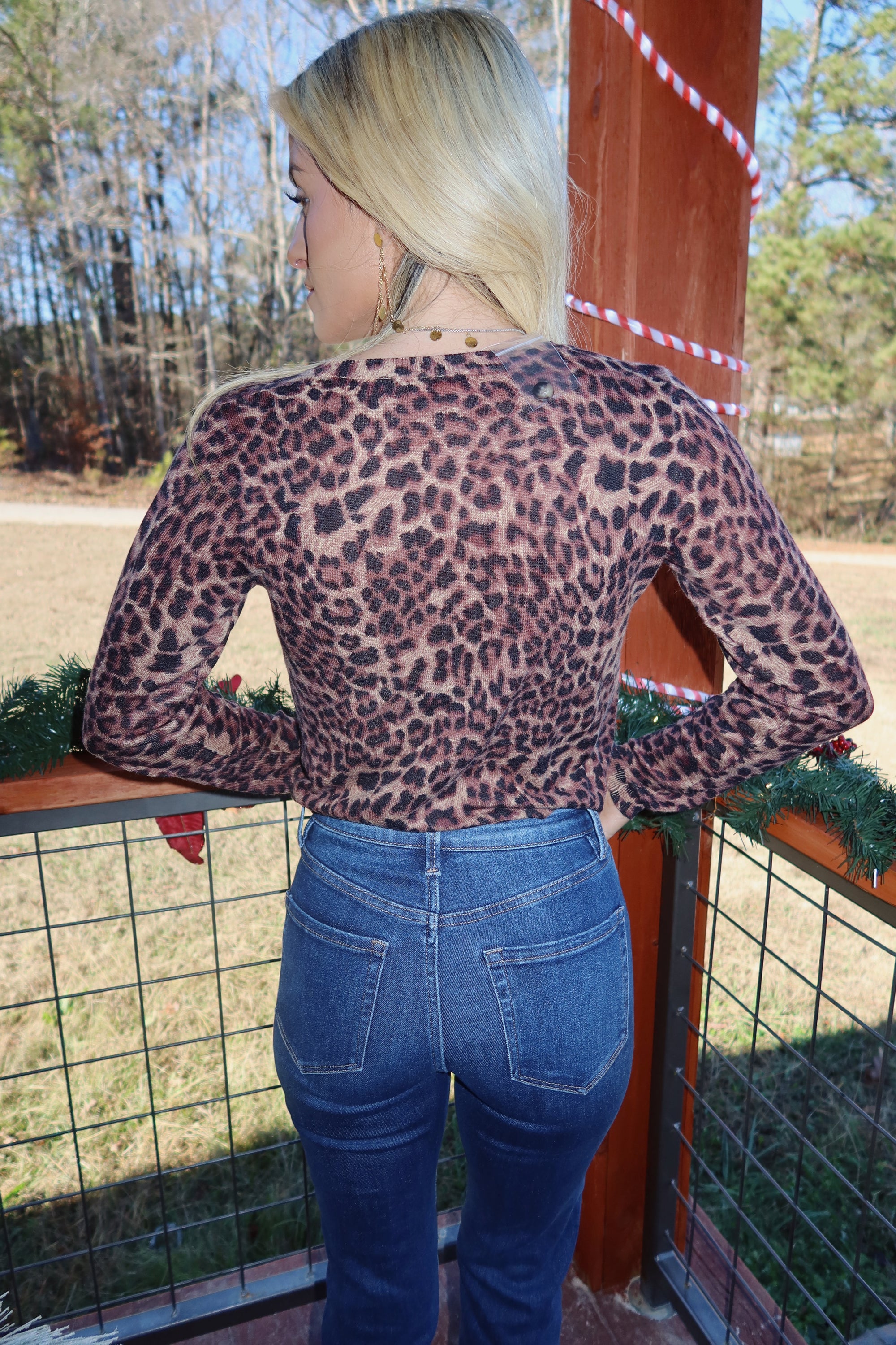 Sally Leopard Knit Top