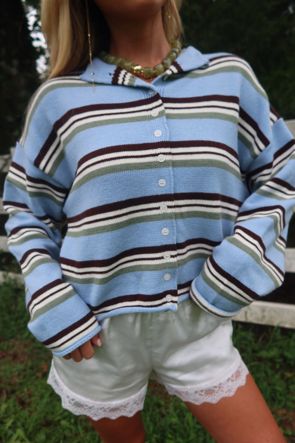 Maeve Striped Cardigan