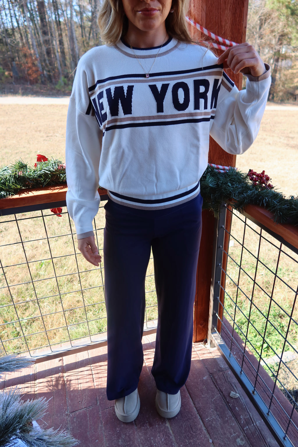 'NEW YORK' Long Sleeve Sweater