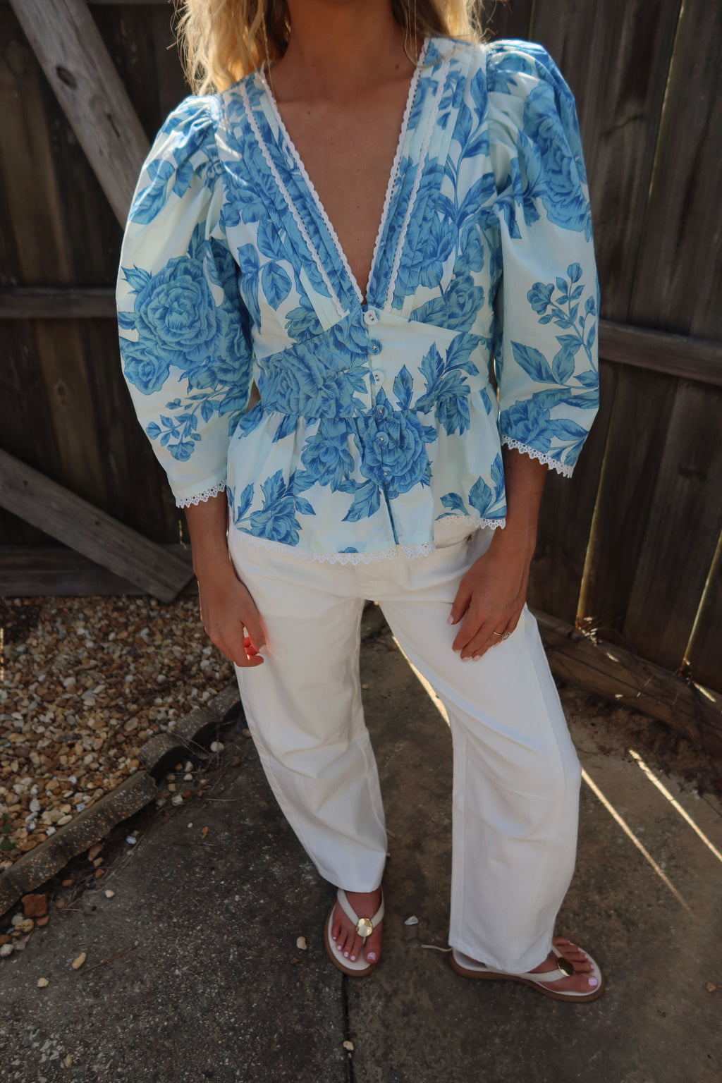 Ana Floral Puff Sleeve Blouse