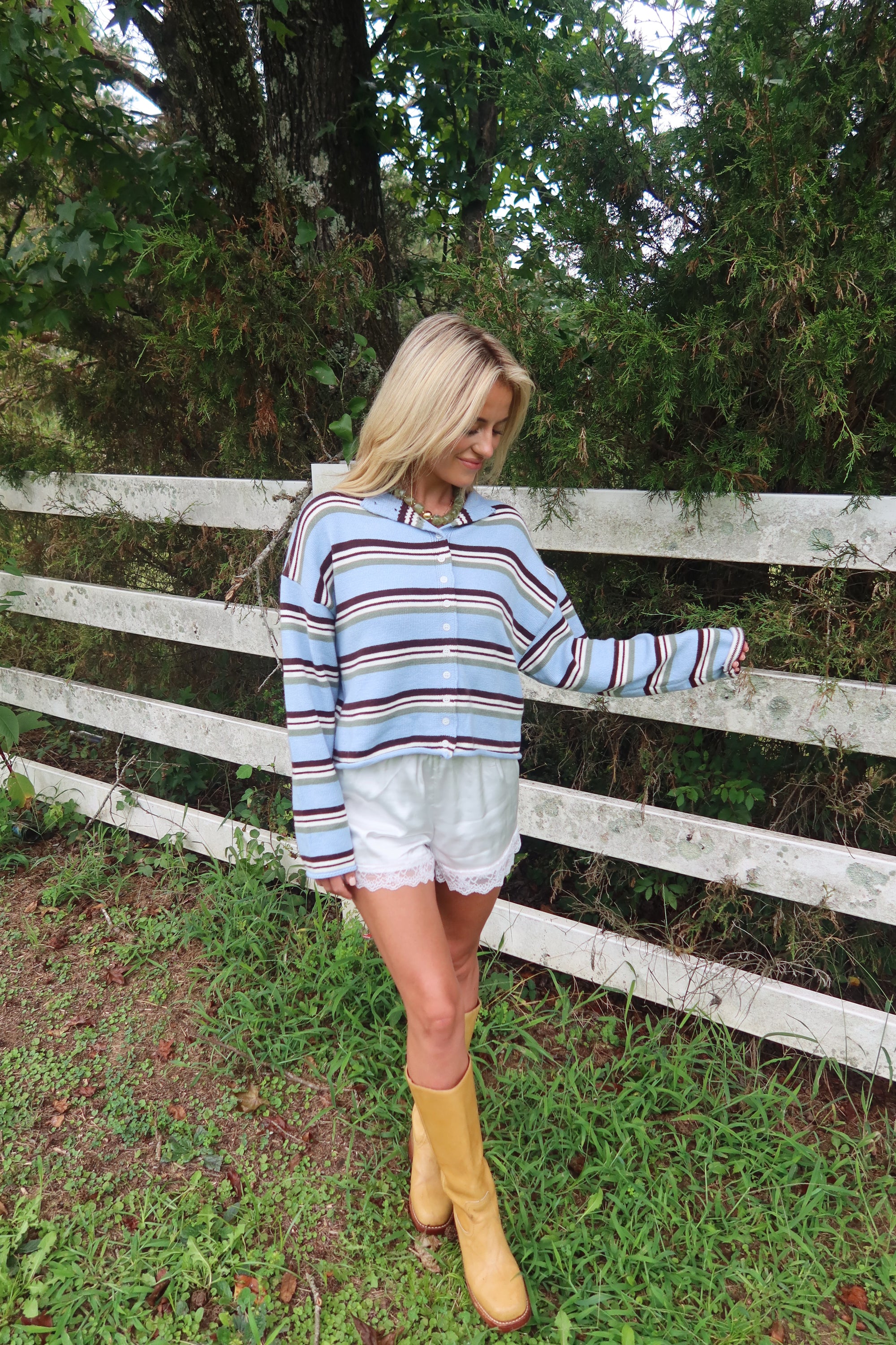 Maeve Striped Cardigan