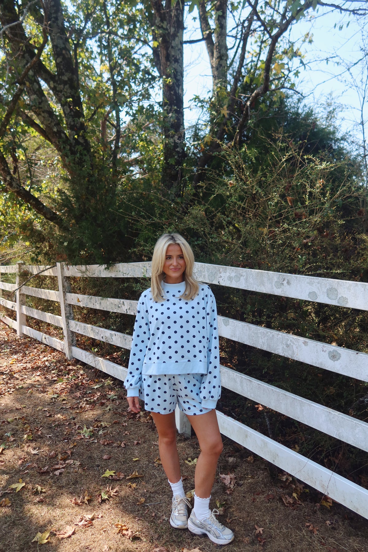 Angela Polka Dot Mockneck
