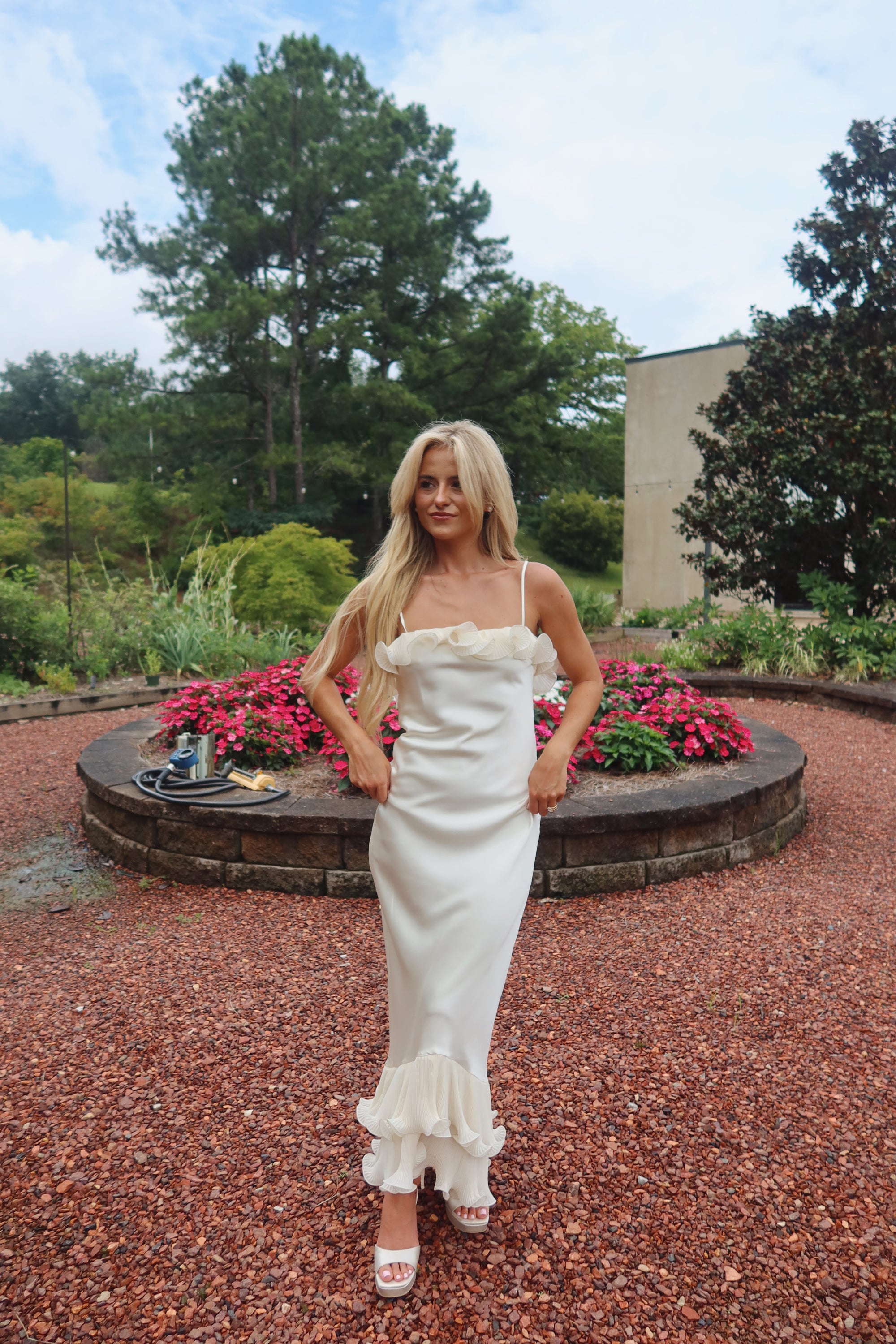 The Fleur Maxi Dress (ivory)
