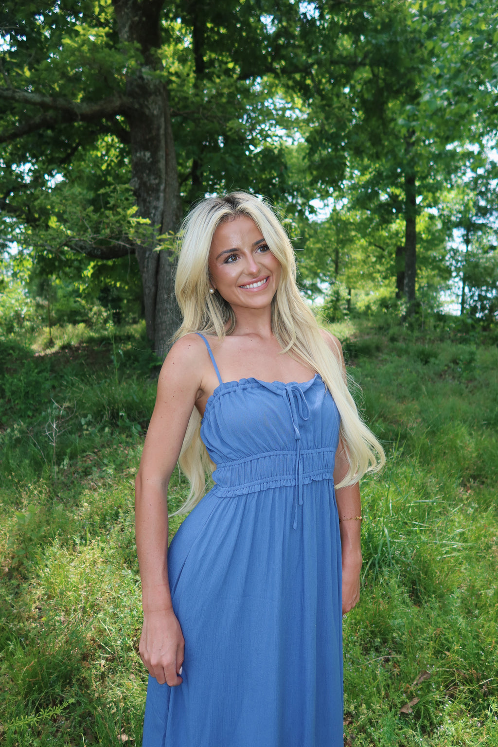 Angel Smocked Maxi Dress