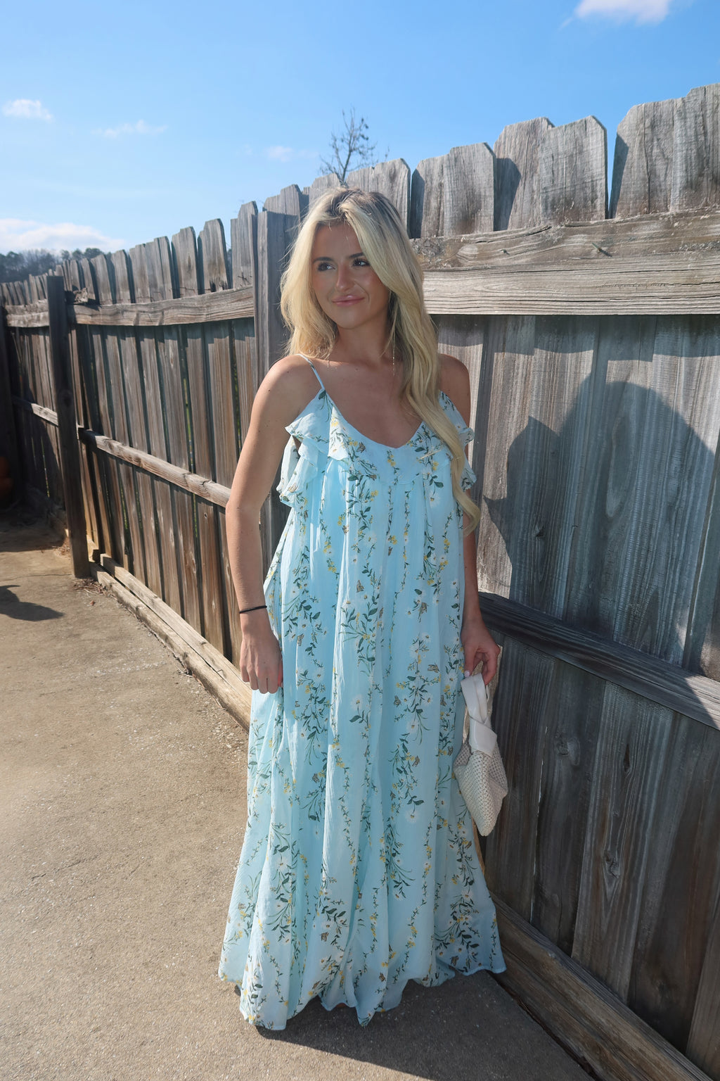 Celestine Ruffle Floral Maxi Dress