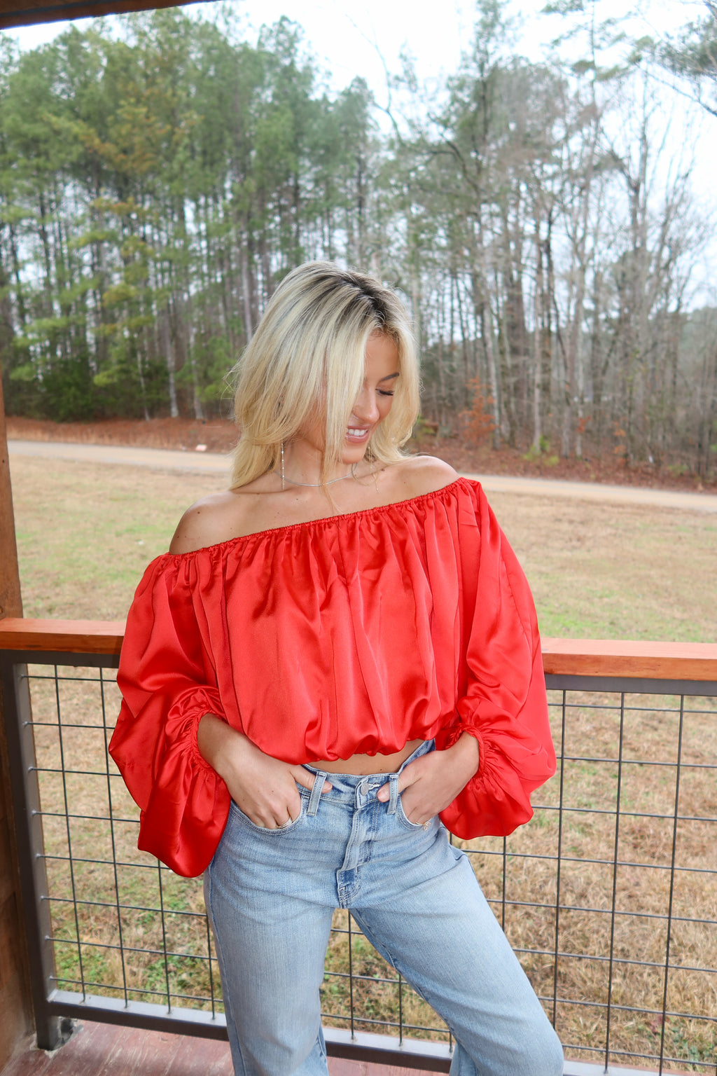 Sienna Blouse (orange-red)