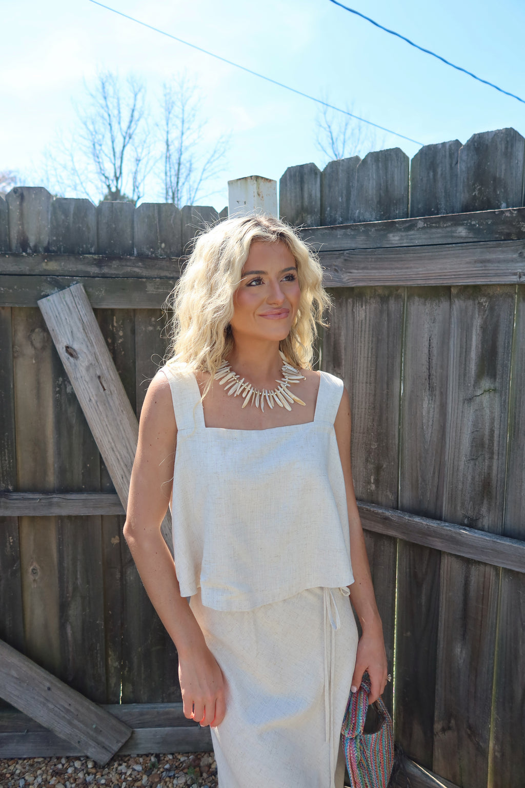 Capri Linen Skirt Set