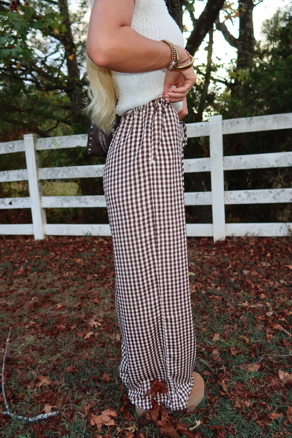 Café Gingham Pants