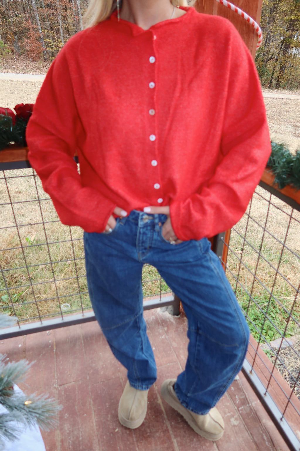 Clara Cardigan (Red)