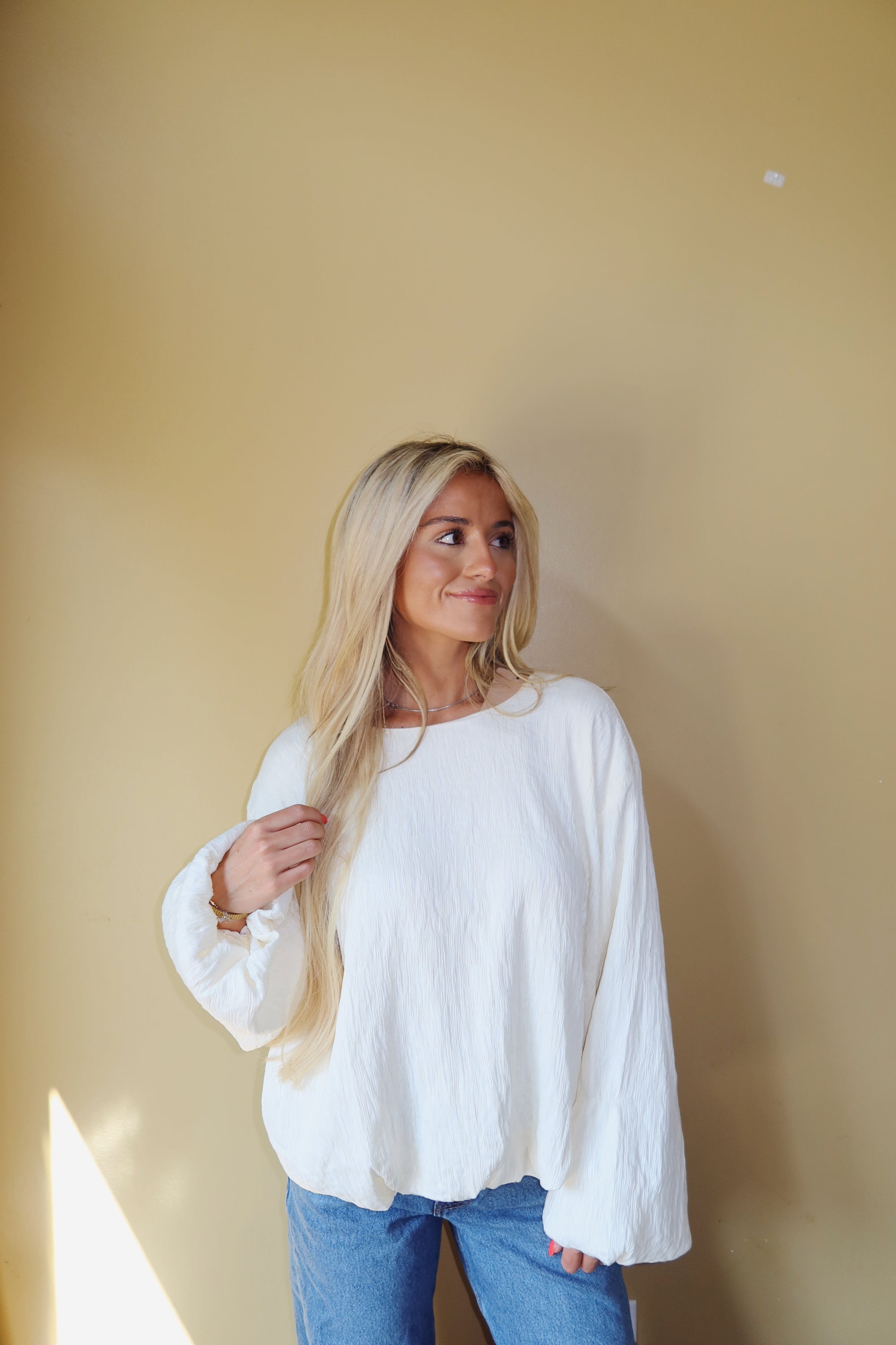 Taylor Long Sleeve Bubble Top