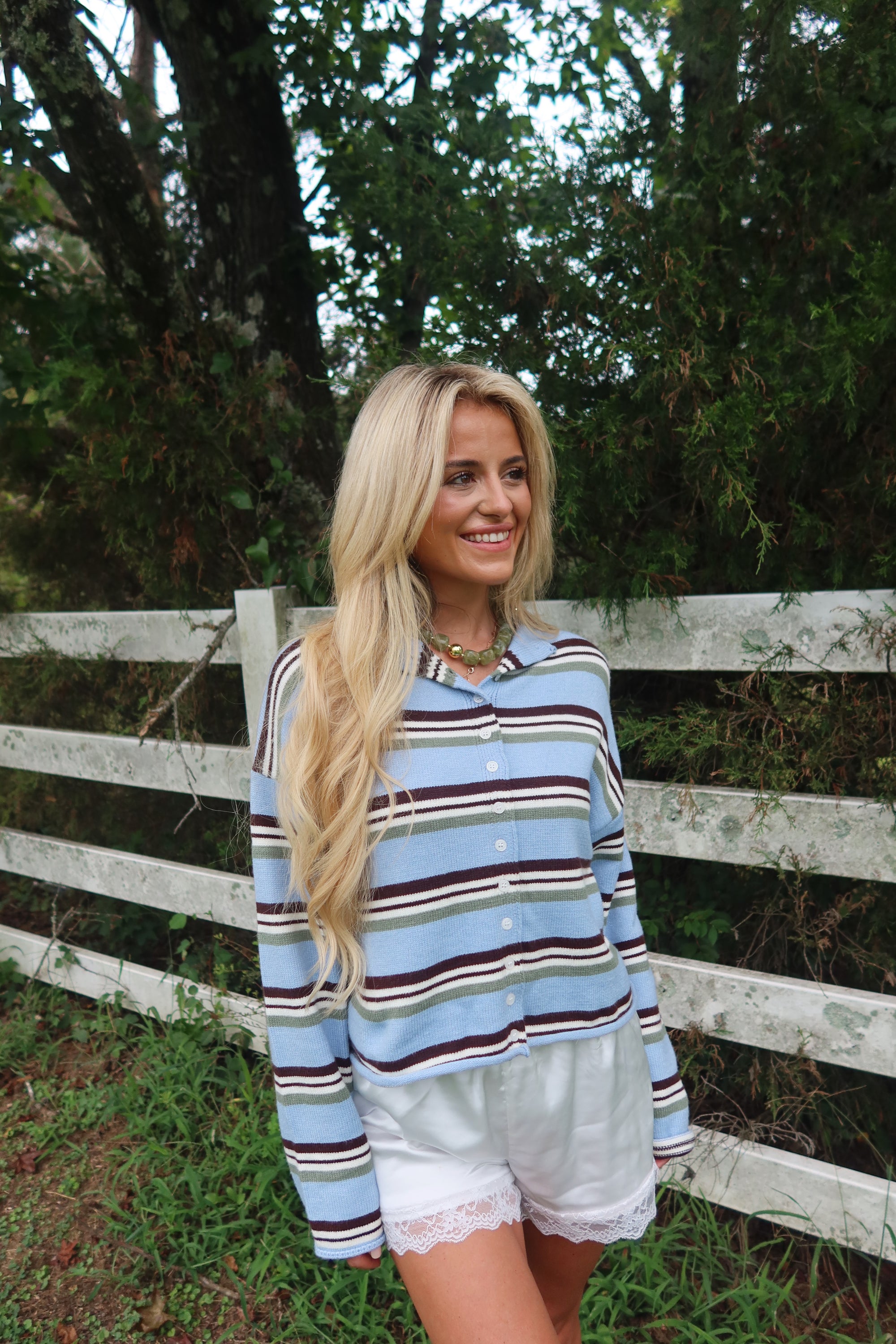 Maeve Striped Cardigan