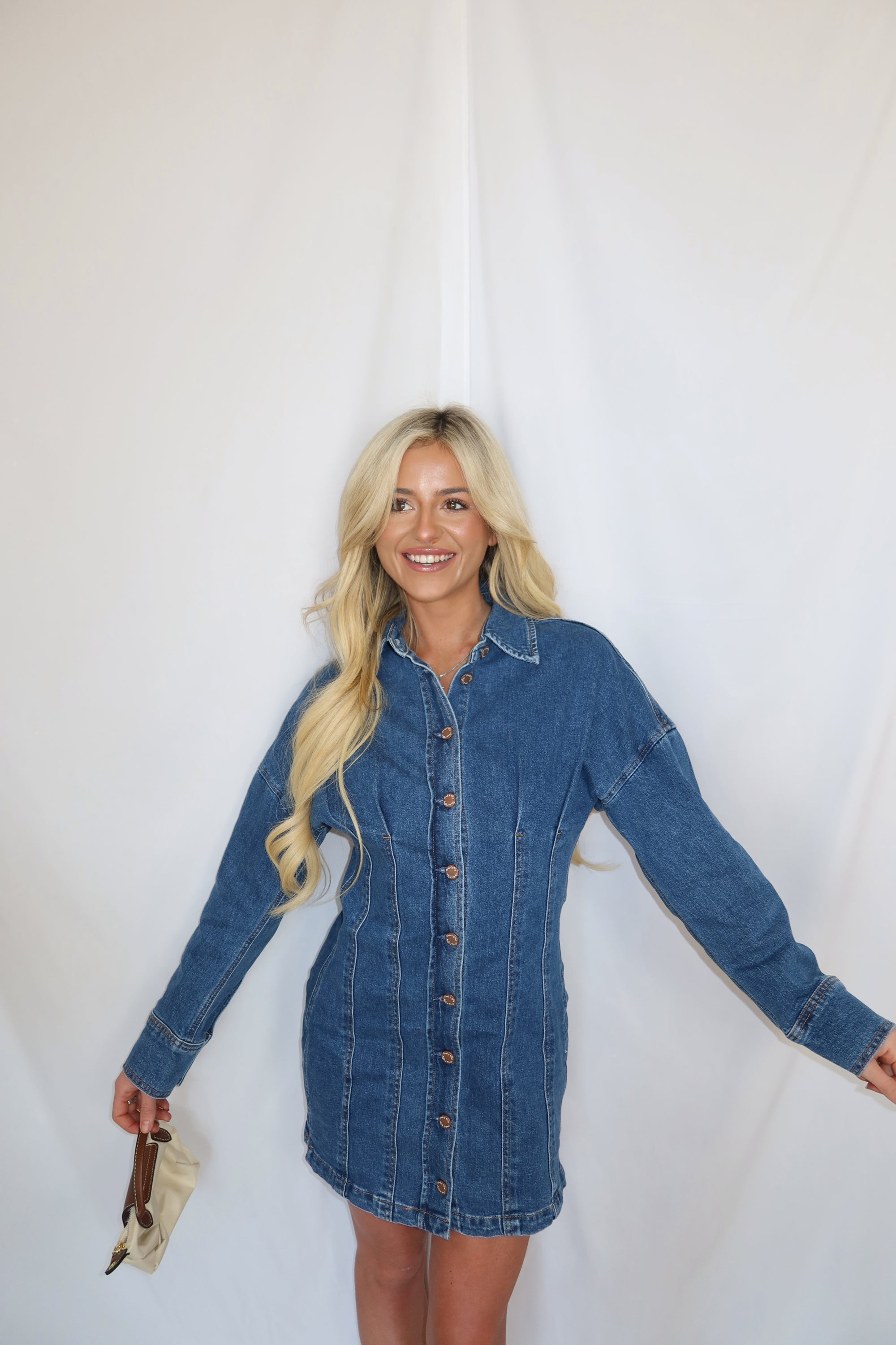 Collins Button Down Denim Dress