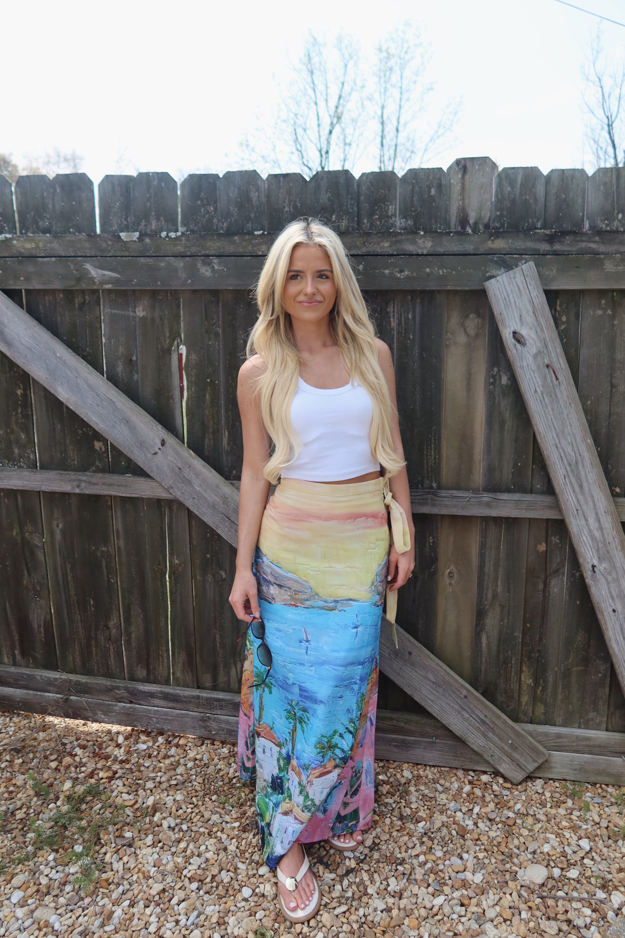 The Coastal Canvas Maxi Skirt