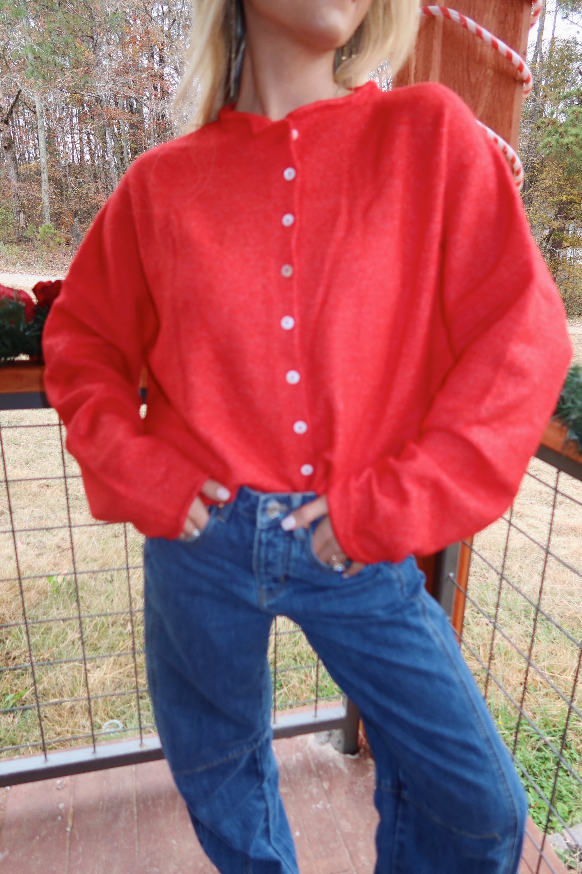 Clara Cardigan (Red)