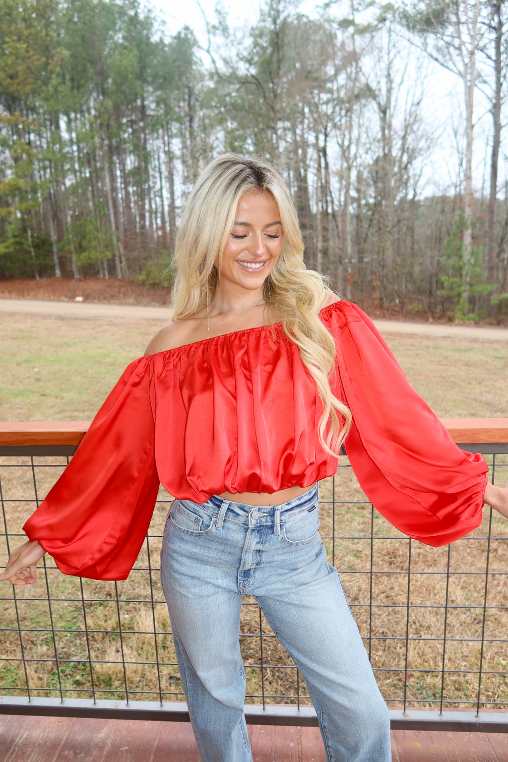 Sienna Blouse (orange-red)
