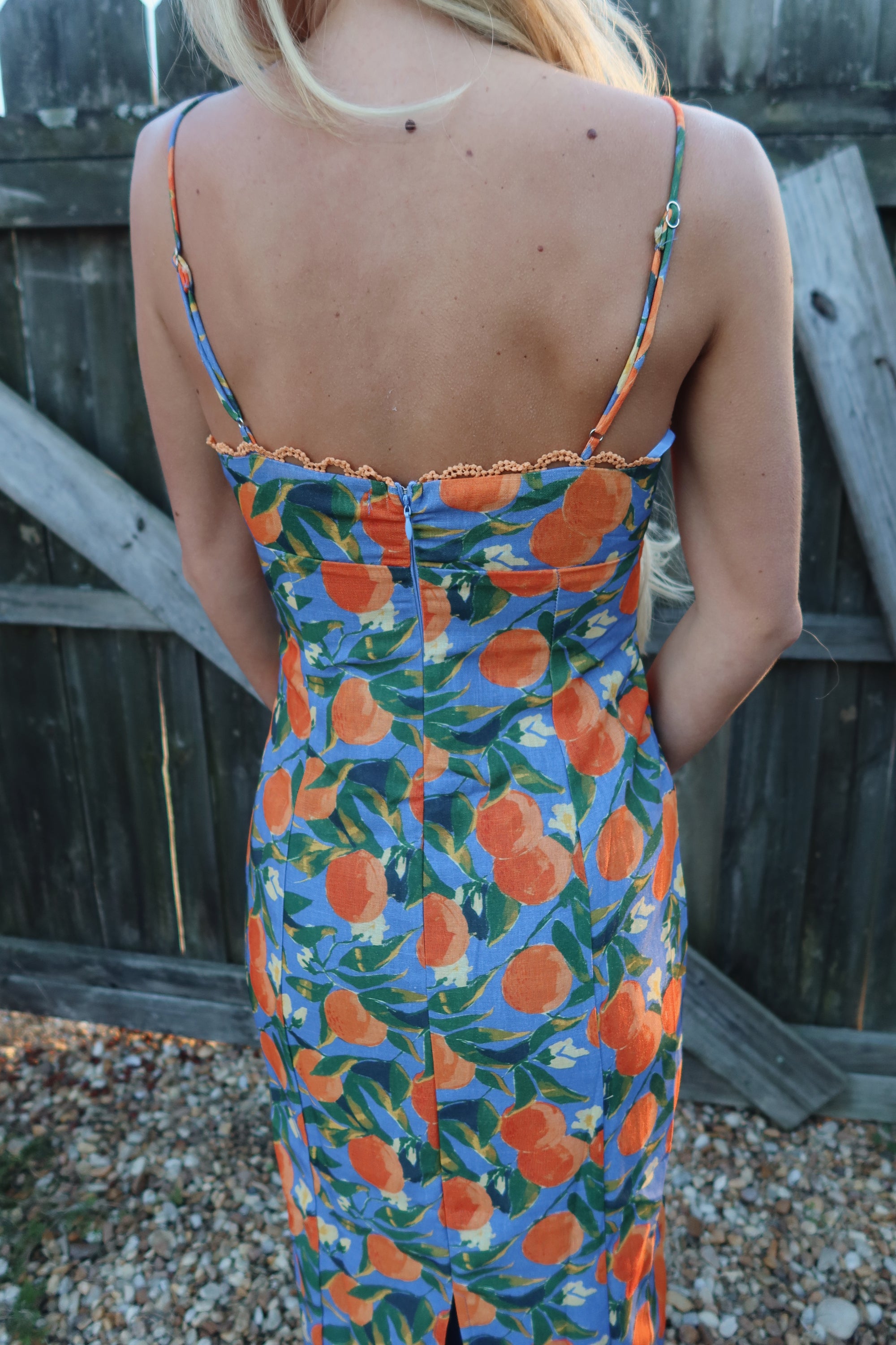 The Orange Grove Midi Dress