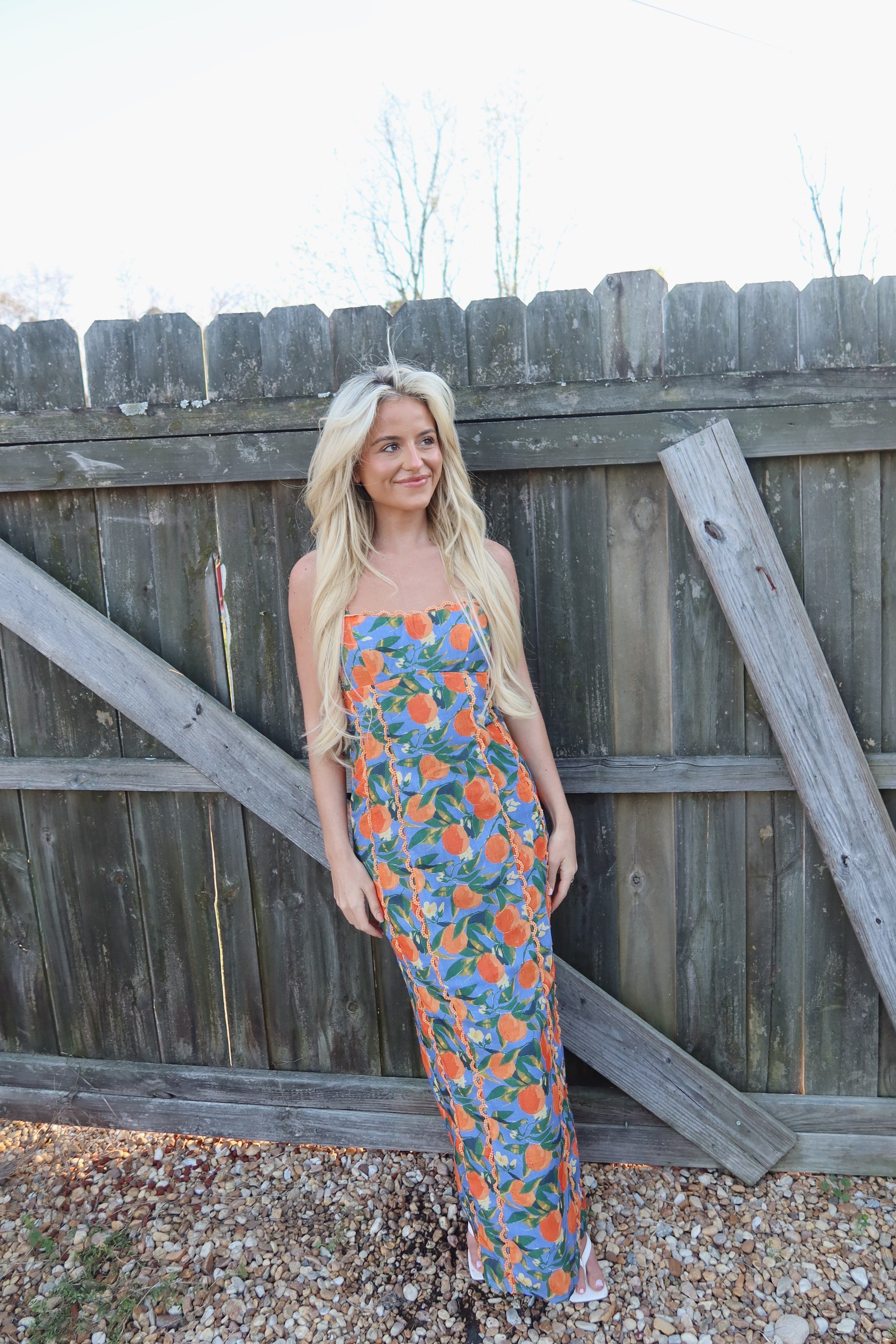 The Orange Grove Midi Dress