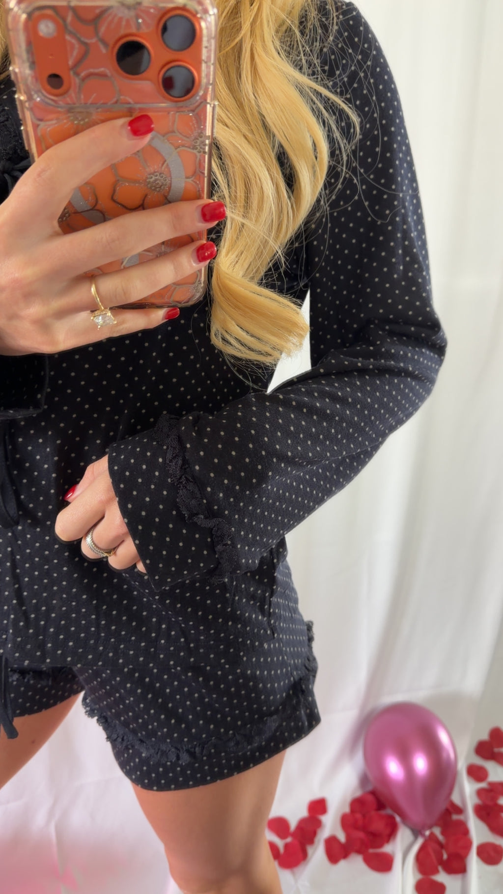 Be Mine PJ Set (NAVY)