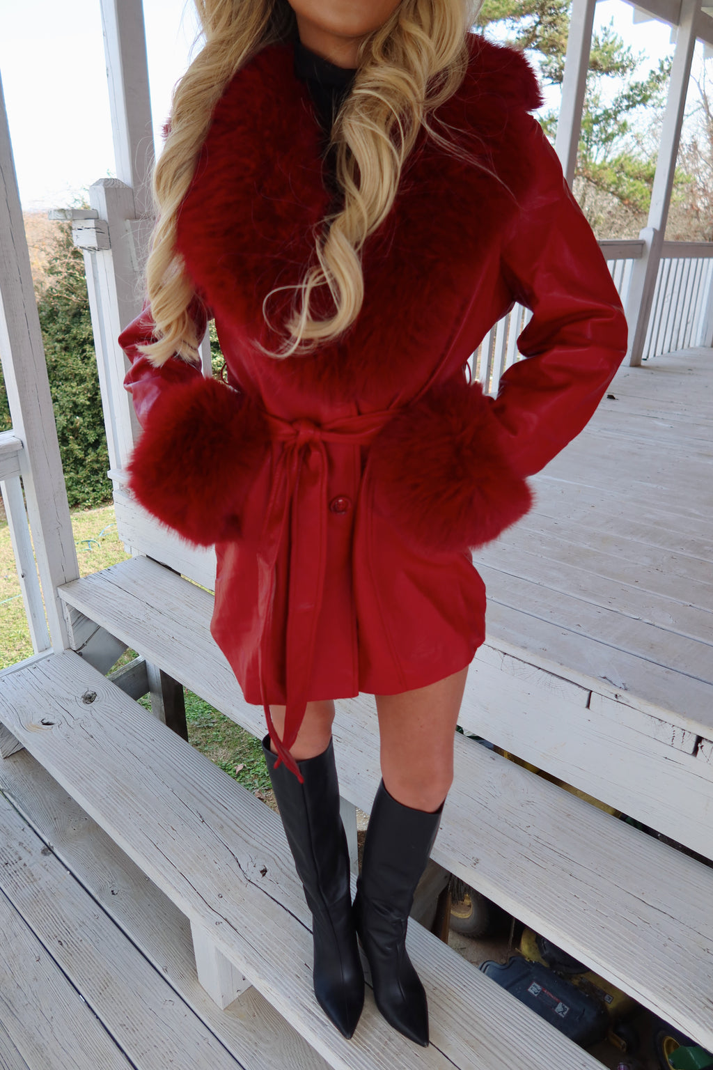 Stacy Fur Trim Jacket