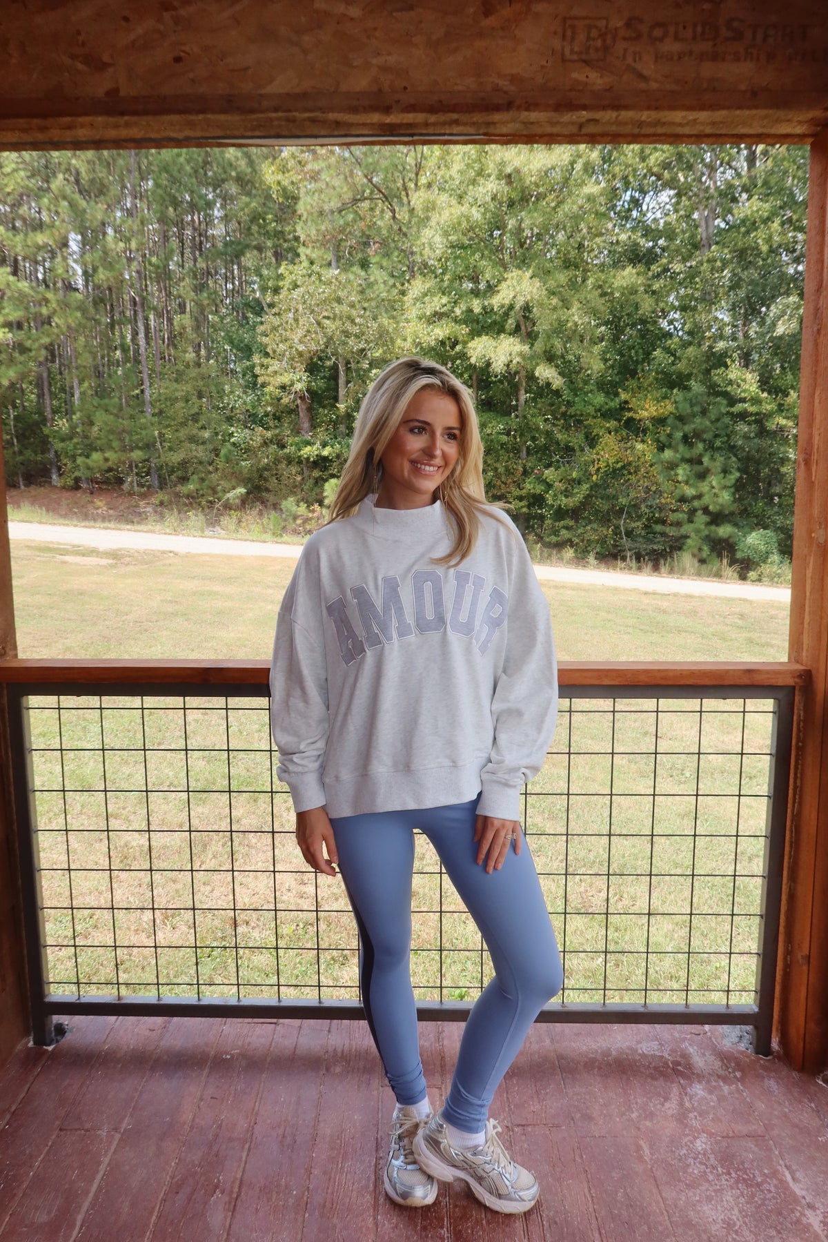 “Amour” Oversized Mockneck