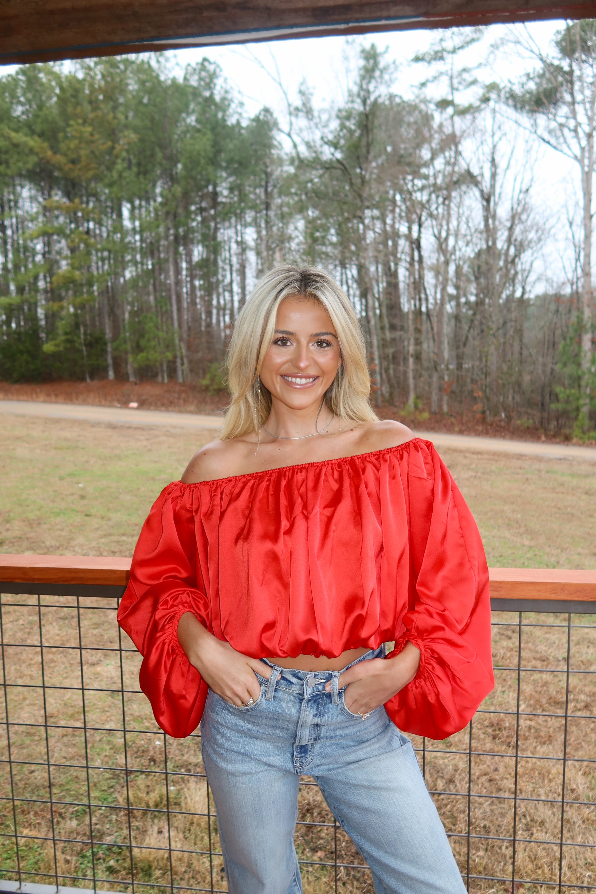Sienna Blouse (orange-red)