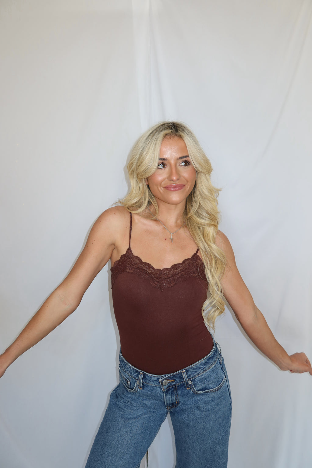 Mira Lace Bodysuit (Brown)