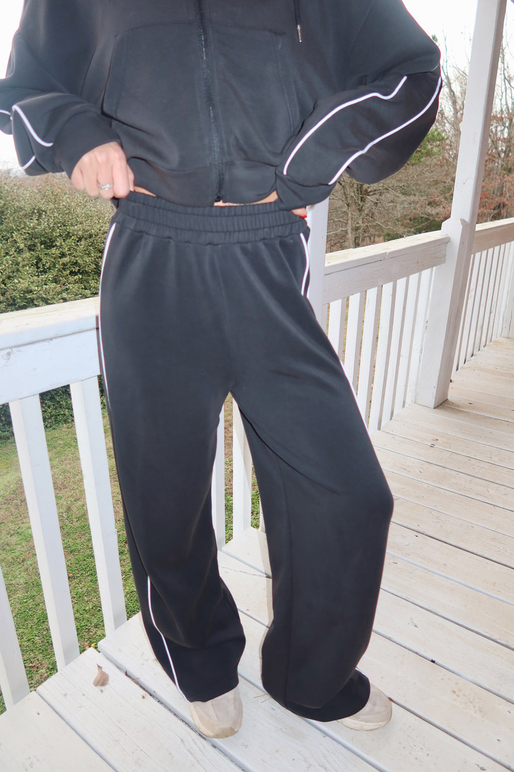 Scuba Wide Leg Pants (Black)