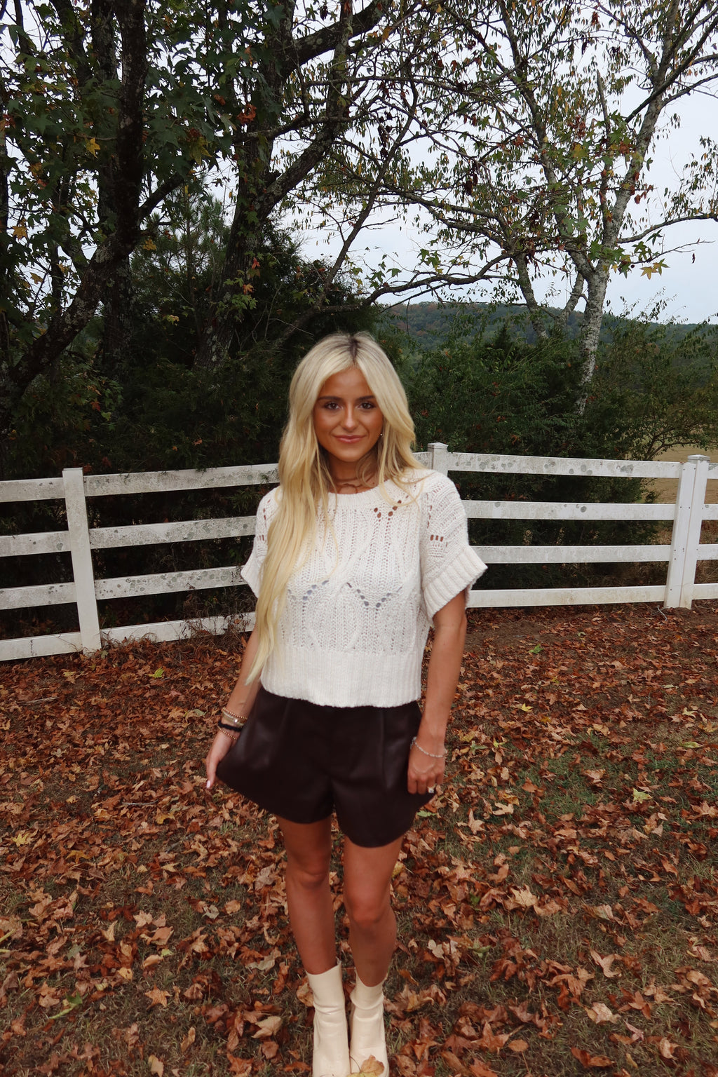 Lennie Crochet Sweater (White)