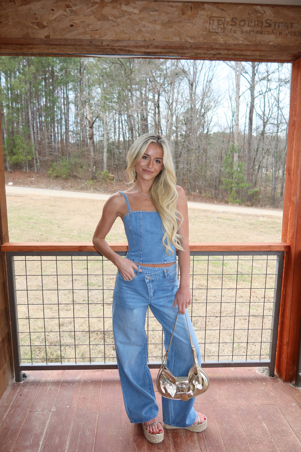 Eliza Denim Top