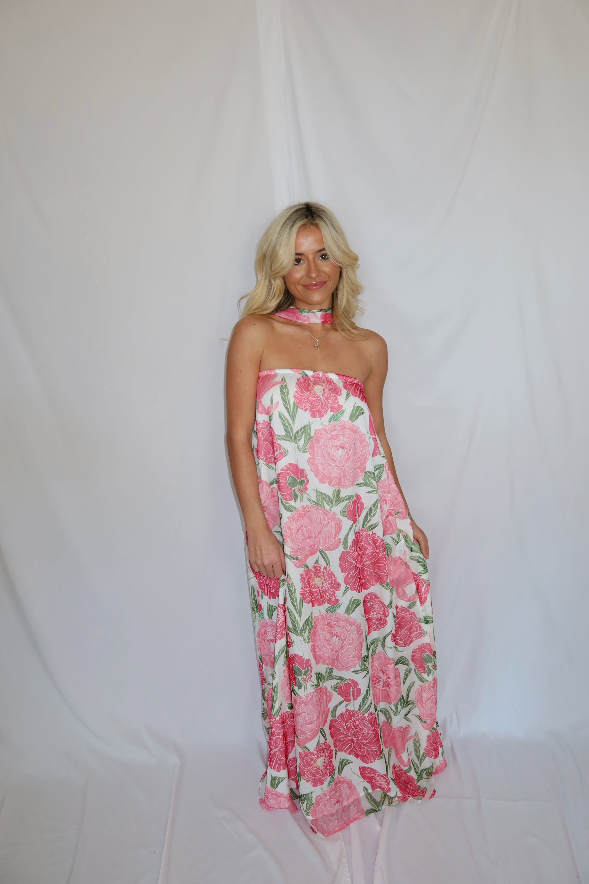 In Bloom Floral Maxi Scarf Dress