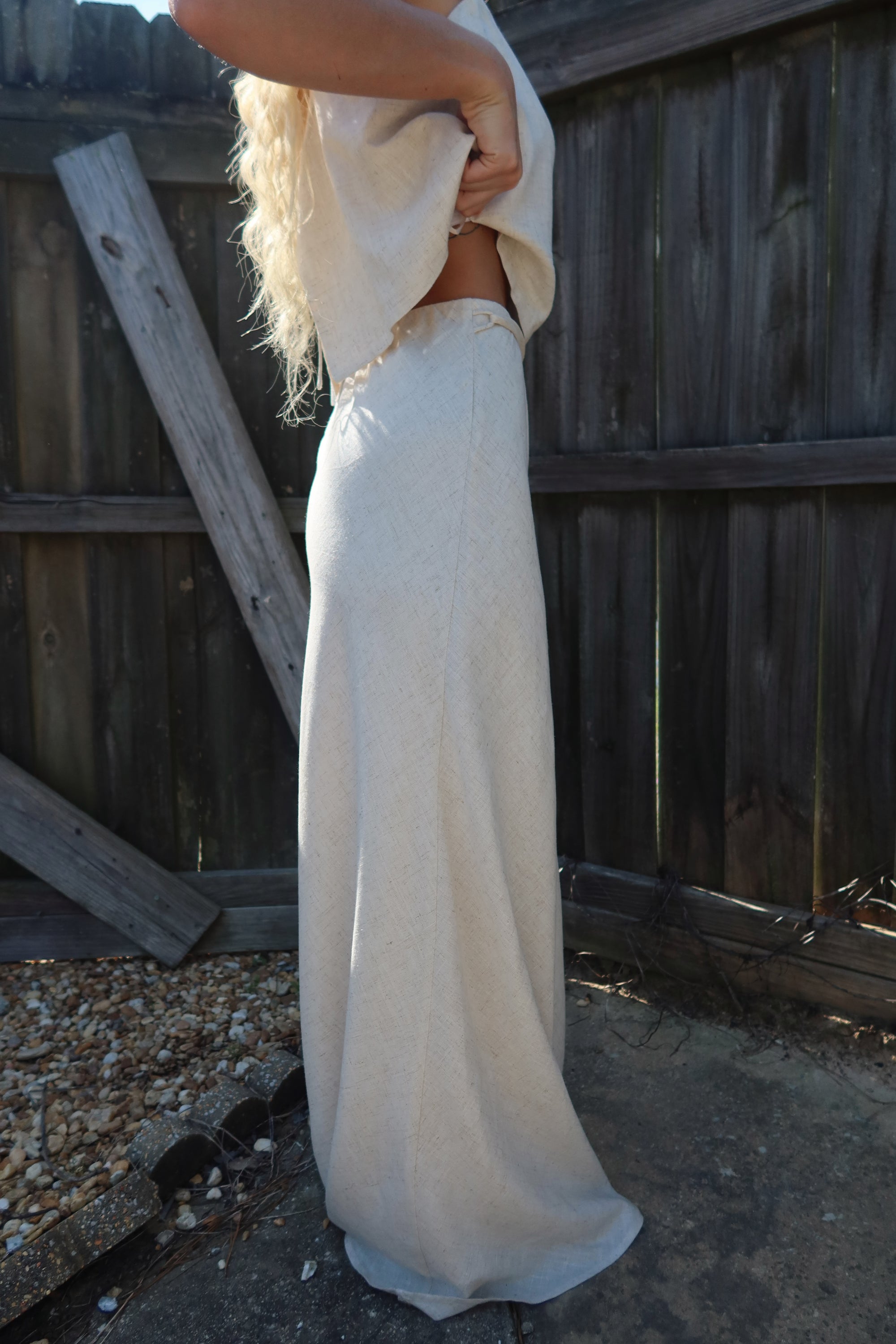 Capri Linen Skirt Set