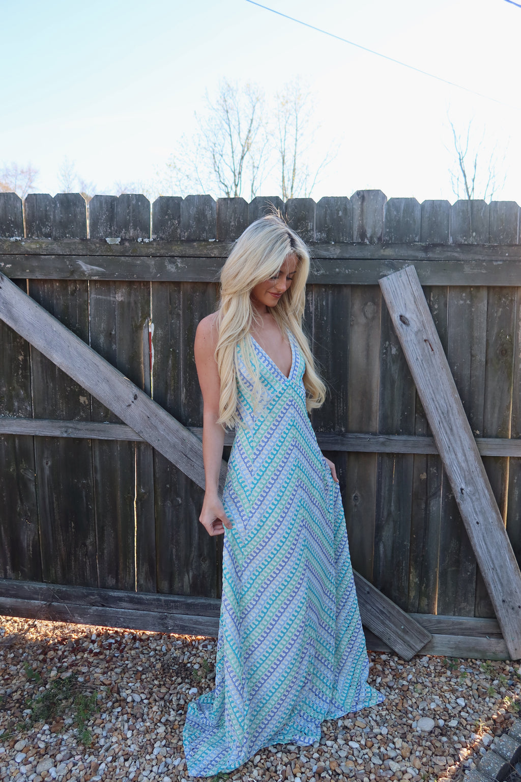The Santorini Nights Maxi Dress
