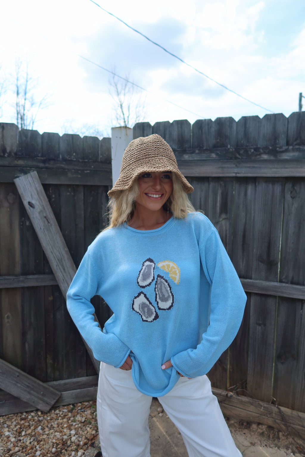 Beach Knit- Oyster Blue