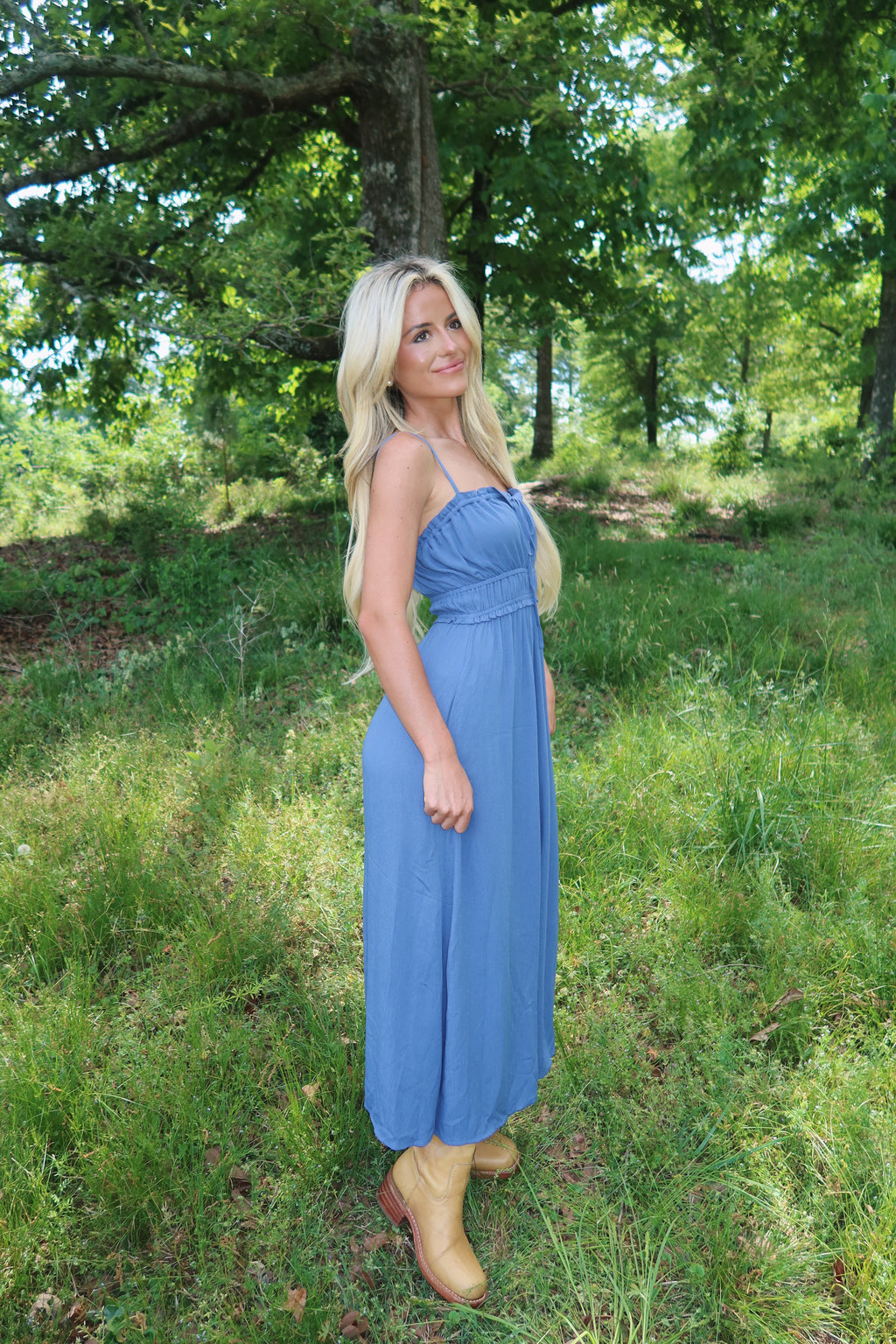 Angel Smocked Maxi Dress
