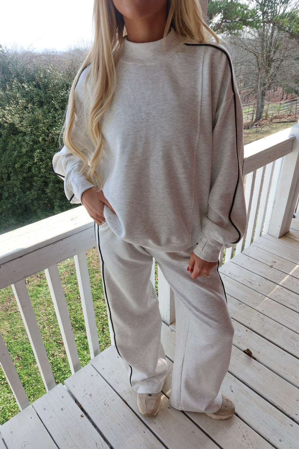 Morning Fog Mock neck