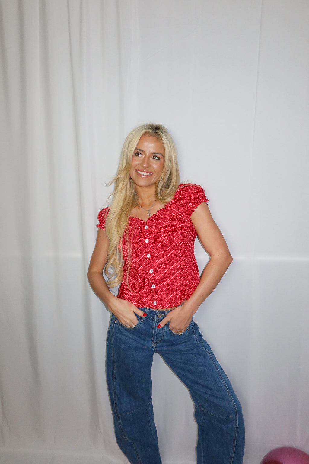 Sweetheart Button Down Top