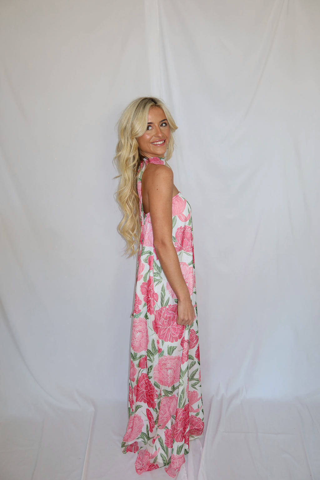 In Bloom Floral Maxi Scarf Dress