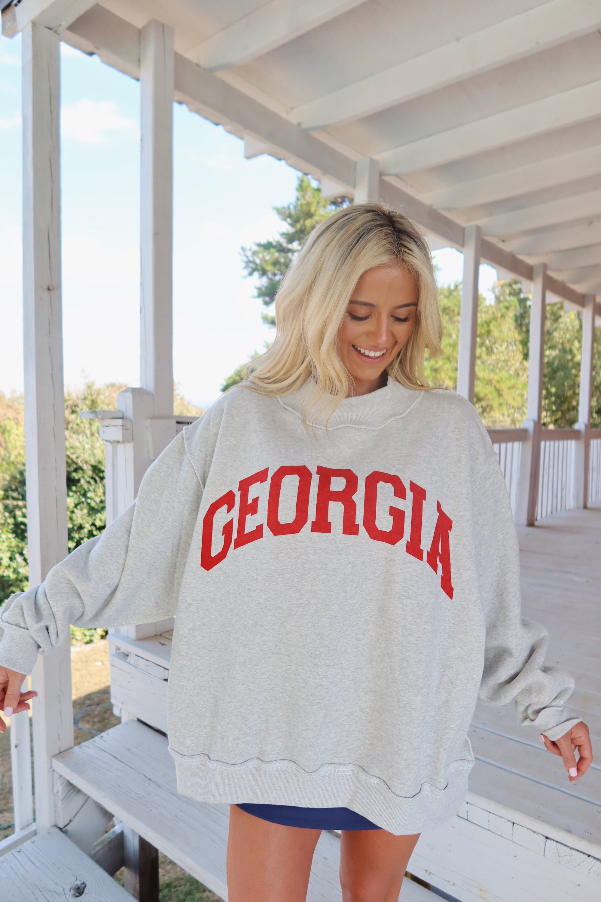 Gameday Mock Neck 'Georgia & GA'