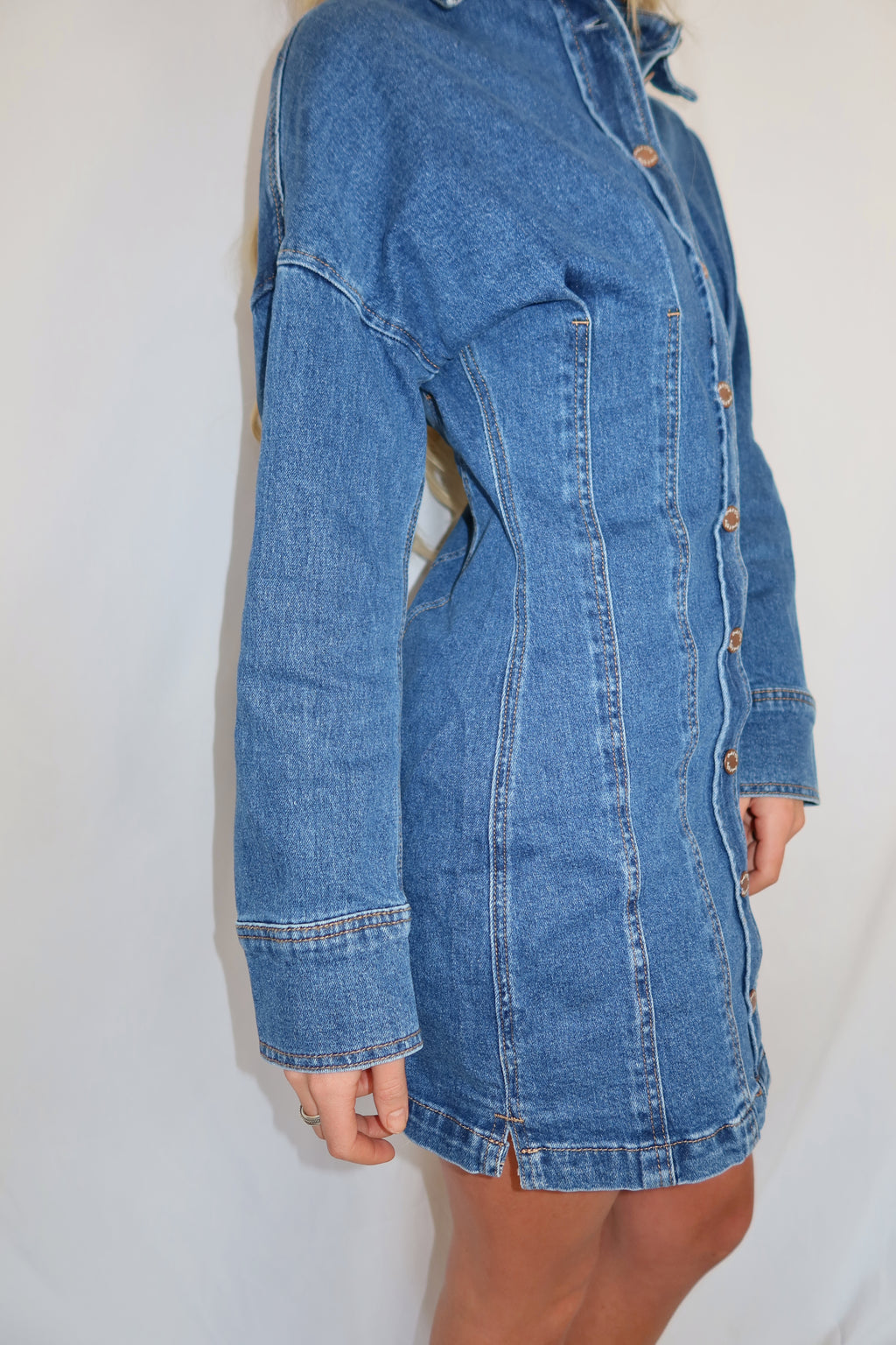 Collins Button Down Denim Dress