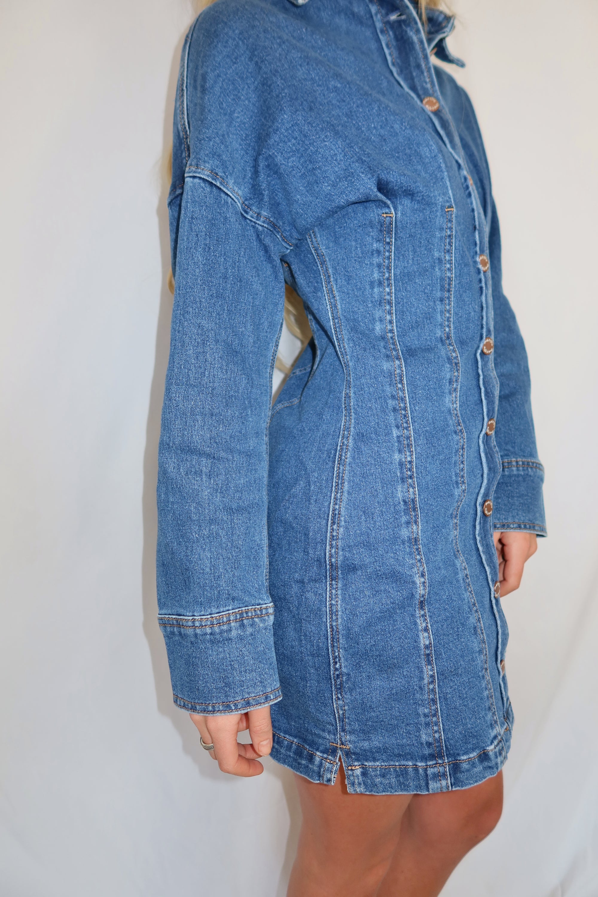 Collins Button Down Denim Dress