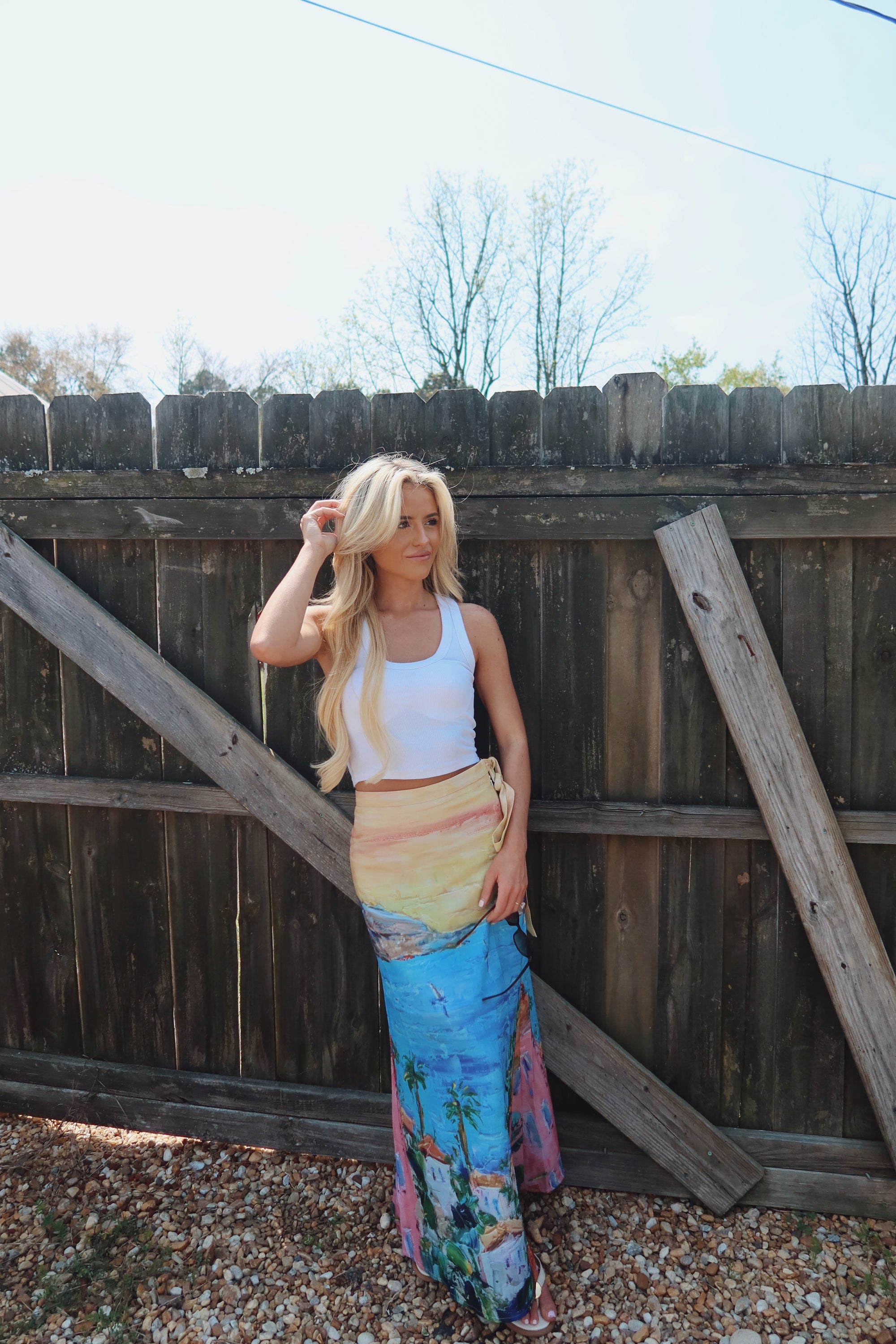 The Coastal Canvas Maxi Skirt