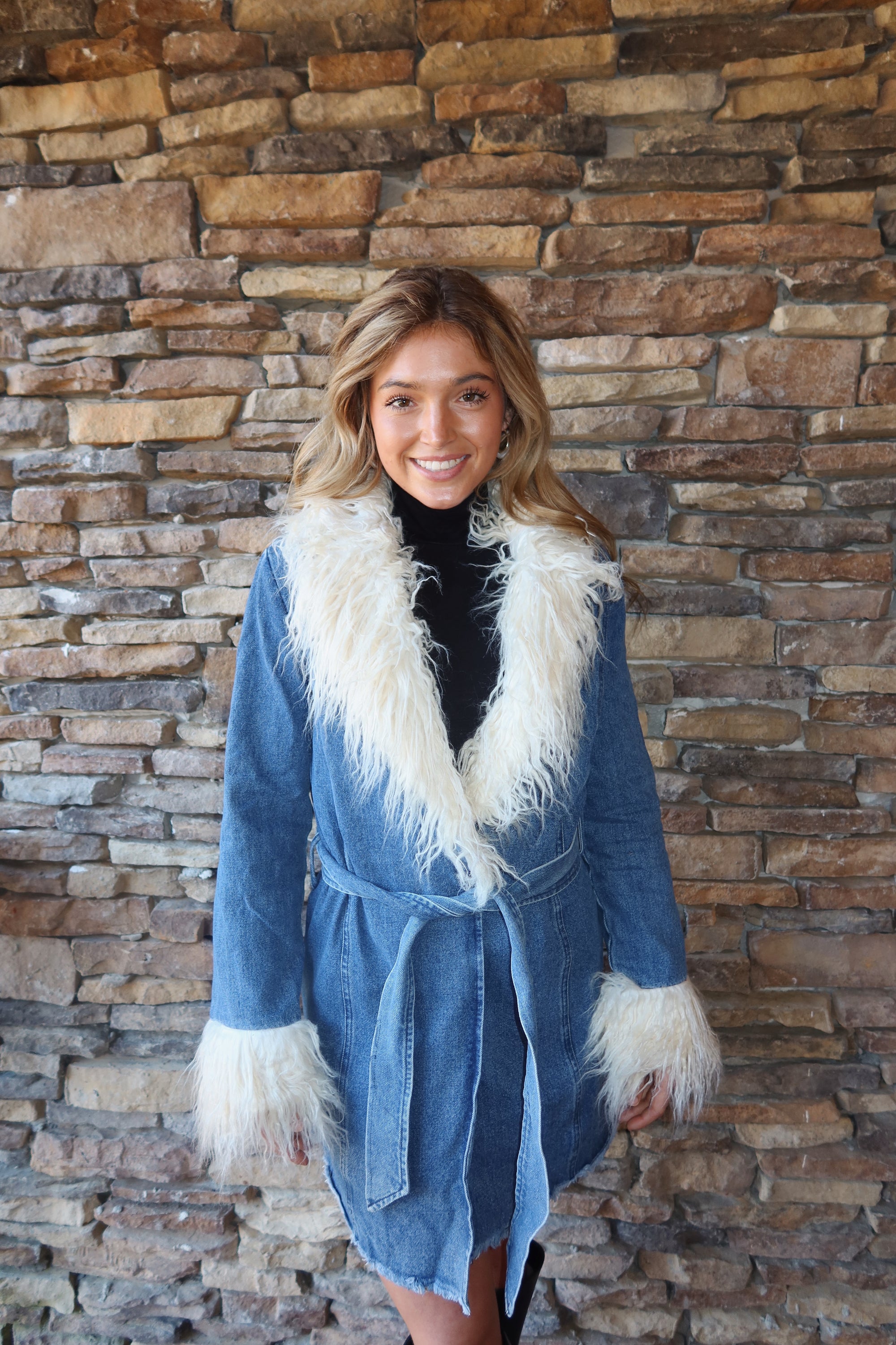 The Winter Blues Denim Coat
